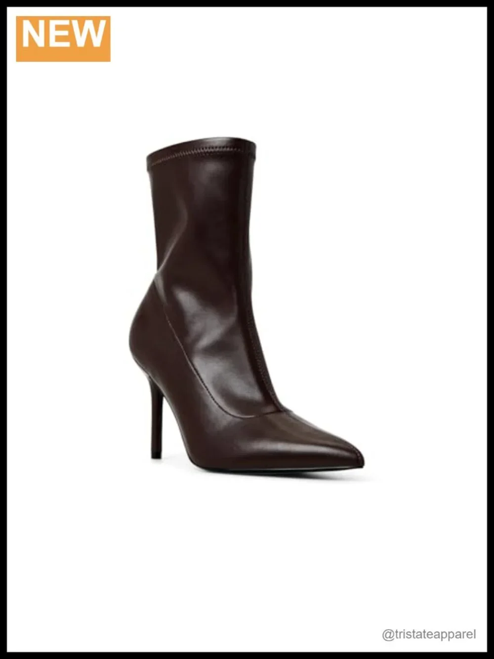 Women's Ankle Boots Pointed Toe Stiletto Heel Zip PU Leather Booties